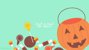 Oulike Estetiese Halloween Pampoen Lekkermandjie — Oulike estetiese halloween Muurpapier