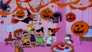 Oulike Estetiese Halloween Peanuts Partytjie — Oulike estetiese halloween Muurpapier