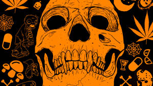 Oulike Estetiese Heksesskedel — Oulike estetiese halloween Muurpapier