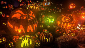 Oulike Estetiese Halloween-Jakkalslanterns — Oulike estetiese halloween Muurpapier