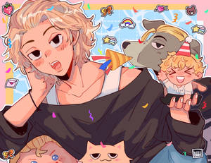 Oulike Fanart Van Mikey Tokyo Revengers — Tokyo revengers Muurpapier