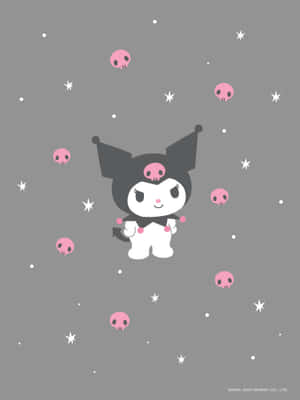 Oulike Kuromi Patroon Agtergrond — Galaxy Z TriFold Muurpapier