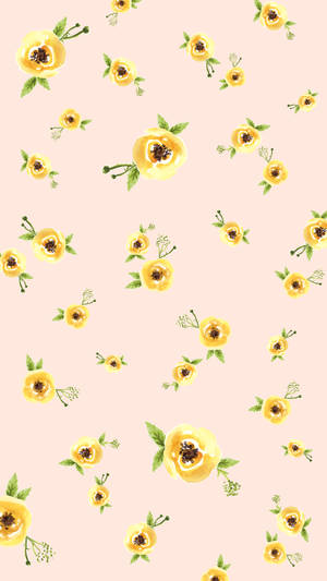 Oulike Lente Geel Blompatroon
