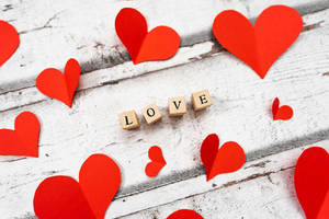 Oulike Liefde in Hout — Oulike liefde Muurpapier