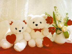 Oulike Liefde Teddiebere — Oulike liefde Muurpapier