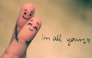 Oulike Liefde Vinger — Oulike liefde Muurpapier