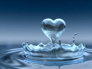 Oulike Liefde Water Hart — Oulike liefde Muurpapier