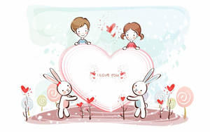 Oulike Liefdehasies en Kinders — Oulike liefde Muurpapier