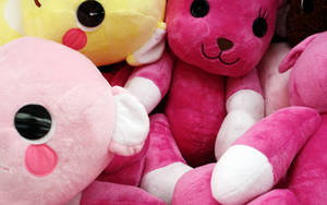 Oulike Meisiesagtige Plush Speelgoed — Oulik Meisiesagtig Muurpapier