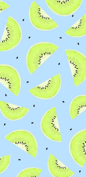 Oulike Pastel Kiwies — Oulike Pastel Muurpapier
