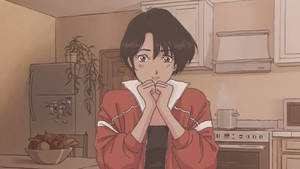 Oulike Retro Anime Estetiese Kombuis — Retro estetika Muurpapier