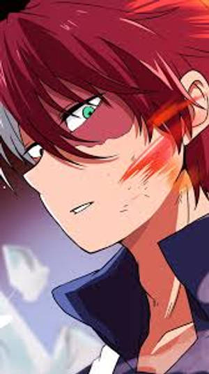 Oulike Todoroki Sy-aansig Foto agtergrond — Snoesige todoroki Muurpapier
