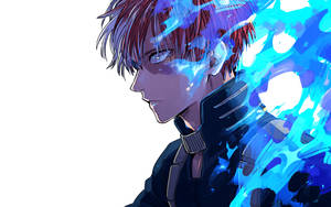 Oulike Todoroki Half Koue Krag agtergrond — Snoesige todoroki Muurpapier