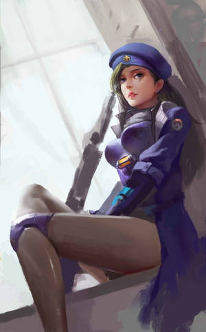 Overwatch Foon Ana Geweer Skildery — Xiaomi Pad Mini Muurpapier