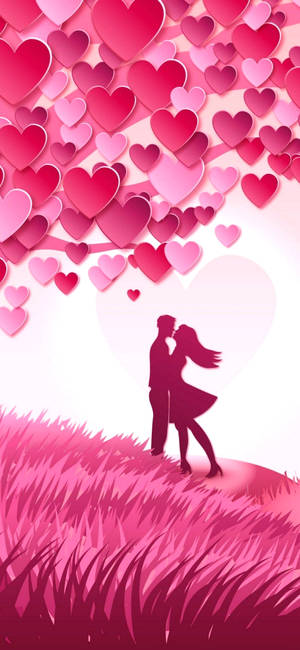 Paartjies Soen Liefde foon — iPhone 16 Muurpapier