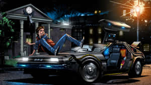 Anime-motor prente — Anime landskap GIF Muurpapier