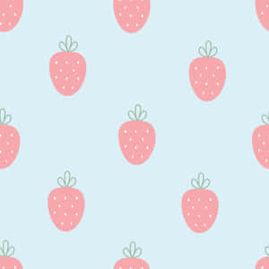 Pastel Aarbeivrug — Pastel pienk Muurpapier
