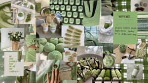 Estetiese Groen Prente — Pastelgroen Muurpapier