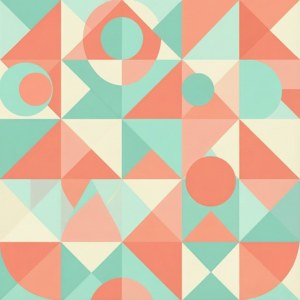 Moderne pastel geometriese patroon met driehoeke en sirkels. — Galaxy Watch Muurpapier