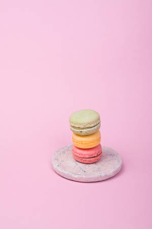 Pastel iPhone Pienk Macarons — Smaaklike iPhone Muurpapier