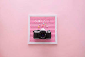 Pastel Pienk Estetiese Letterbord — Pastel pienk estetika Muurpapier