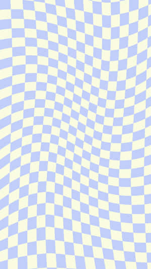 Pastelblou Estetiese Geruite Vervormde Patroon — Pastelblou Muurpapier