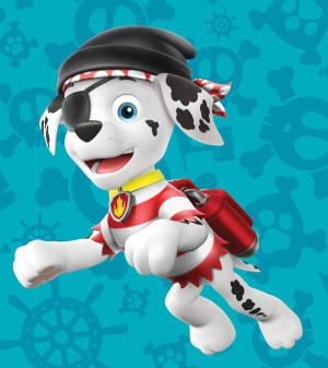 Paw Patrol Seerower Marshall agtergrond — Galaxy Z Vou Muurpapier