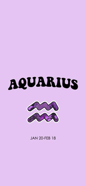 Pers Aquarius Sterretekenplakkaat agtergrond — iPhone 13 Mini Muurpapier
