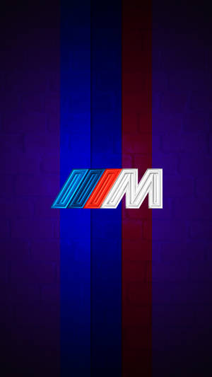 Pers Met Strepe BMW M-Logo — Bmw Muurpapier