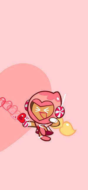 Pienk Choco Cookie Run muurpapier — iPhone 13 Pro Max Muurpapier
