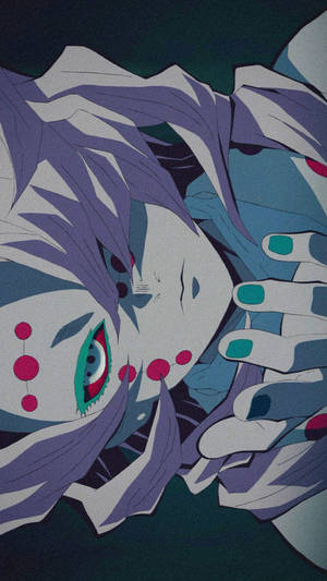Pienk hare Rui Demon Slayer muurpapier