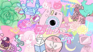 Pienk Kawaii-agtergrond vir 'n Soet Atmosfeer — Pienk Kawaii Muurpapier
