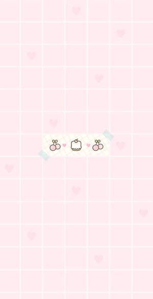 Pienk Kawaii Kersies — Pienk Kawaii Muurpapier