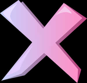 Pienk Letter X Grafika