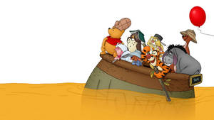 Piglet Heuningfles-agtergrond — 16:9 Muurpapier
