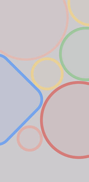 Pixel 5 Minimalistiese Uitgestippelde Vorms — Esteties Muurpapier
