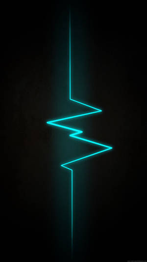 Neon EKG-toets logo vertikale sluitskerm agtergrond.
