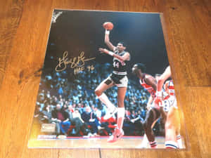 Plakkaat van George Gervin Handtekening — Basketbal GIF Muurpapier