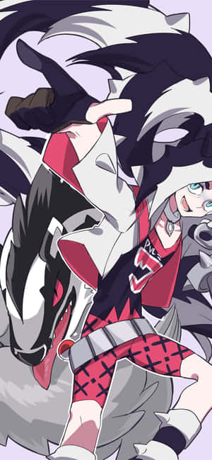 Pokemon-afrigter Piers en Obstagoon — Oppo Reno16 Pro Muurpapier