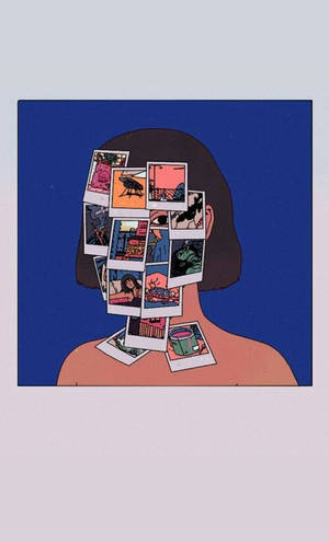 Polaroid-foto's Estetiese Sketse — Estetiese kuns Muurpapier