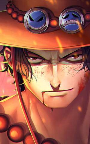One Piece Bloedige Portgas D Ace mobiele muurpapier. — Honor Pad 10 Muurpapier