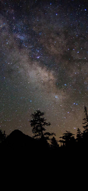 Pragtige Galaxy Bergwoud — iPhone 12 Muurpapier