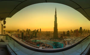 Burj Khalifa goue sonsopkoms agtergrond