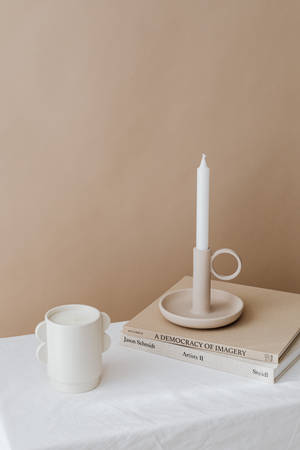 Preppy Estetiese Wit Tema Muurpapier — Wit estetiese Muurpapier