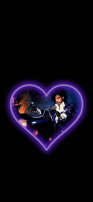 Prince Pers Hart Kuns Foon agtergrond. — iPhone 12 Muurpapier