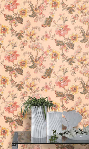 Pienk Blommerig — Tecno Megapad Muurpapier