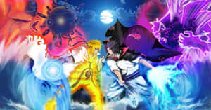 PS4 Naruto [agtergrond] — Naruto vs sasuke Muurpapier