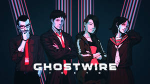 Ghostwire Tokyo Menslike Vyande Muurpapier — Ghostwire Tokyo Muurpapier