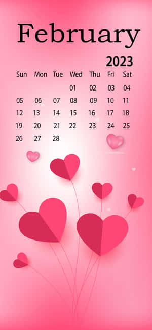 Februarie-kalender — Vivo X500 Muurpapier