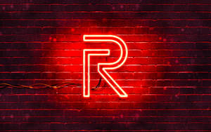 Realme-logo Neon-teken Rooi — Neon Muurpapier